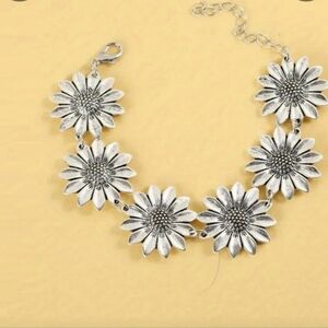 Silver Floral Bracelet